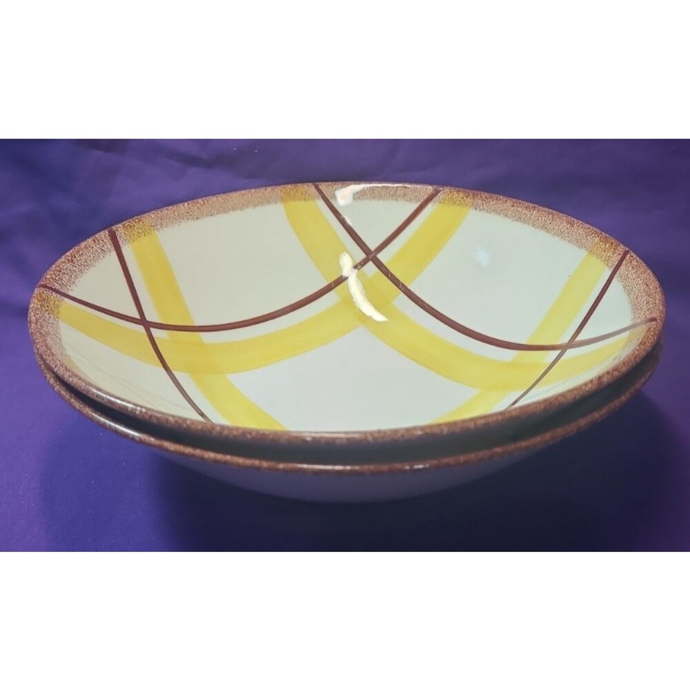 Edwin Knowles Santa Monica Vintage Coupe Serving Bowls - 9" Set of 2